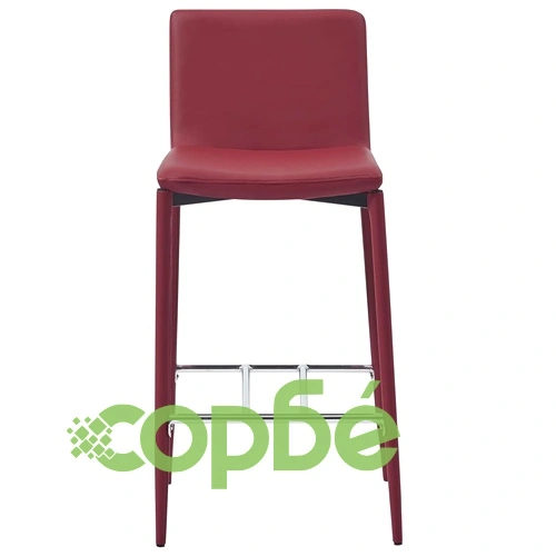 Бар комплект от 3 части, изкуствена кожа, виненочервен ➤ топ цена ➤ sorbe.bg