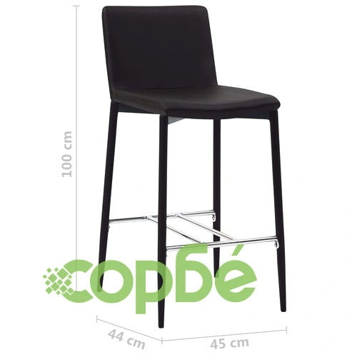 Бар комплект от 3 части, изкуствена кожа, кафяв ➤ топ цена ➤ sorbe.bg