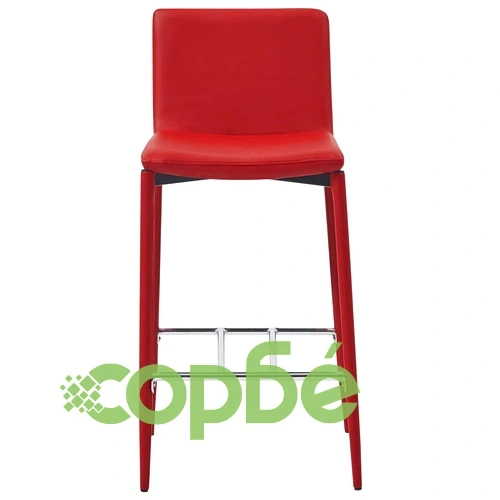 Бар комплект от 3 части, изкуствена кожа, червен ➤ топ цена ➤ sorbe.bg