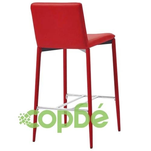 Бар комплект от 3 части, изкуствена кожа, червен ➤ топ цена ➤ sorbe.bg