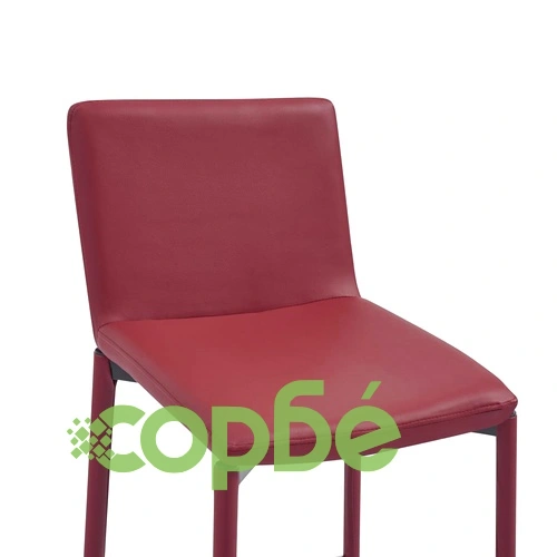 Бар комплект от 5 части, изкуствена кожа, виненочервен ➤ топ цена ➤ sorbe.bg