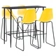 Бар комплект от 5 части, пластмаса, жълт