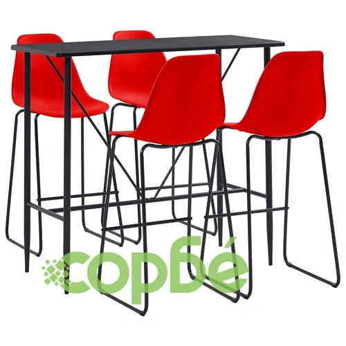 Бар комплект от 5 части, пластмаса, червен ➤ топ цена ➤ sorbe.bg