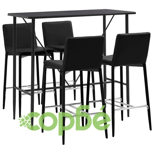 Бар комплект от 5 части, изкуствена кожа, кафяв ➤ топ цена ➤ sorbe.bg