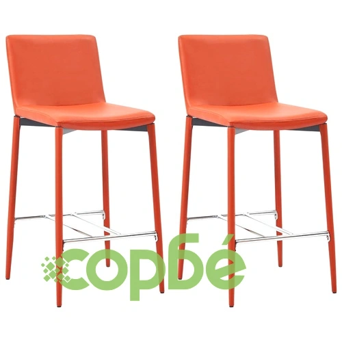 Бар комплект от 5 части, изкуствена кожа, оранжев ➤ топ цена ➤ sorbe.bg