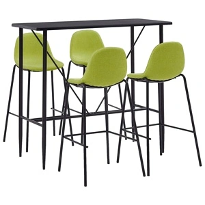 Бар комплект от 5 части, текстил, зелен