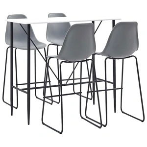 Бар комплект от 5 части, пластмаса, сив