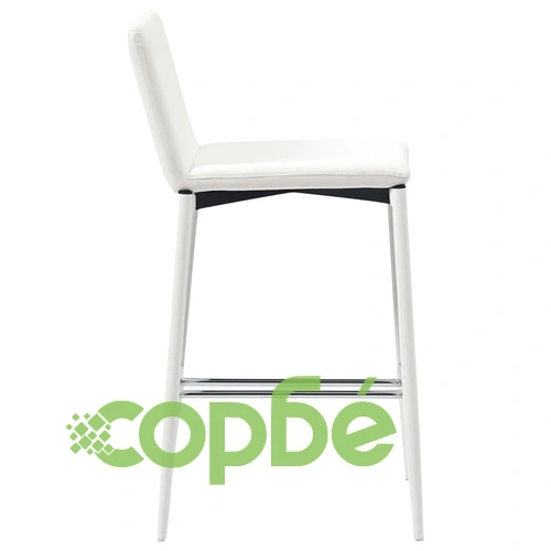 Бар комплект от 5 части, изкуствена кожа, бял ➤ топ цена ➤ sorbe.bg