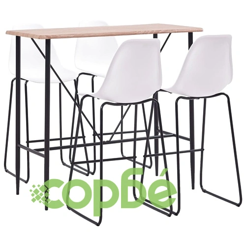 Бар комплект от 5 части, пластмаса, бял ➤ топ цена ➤ sorbe.bg