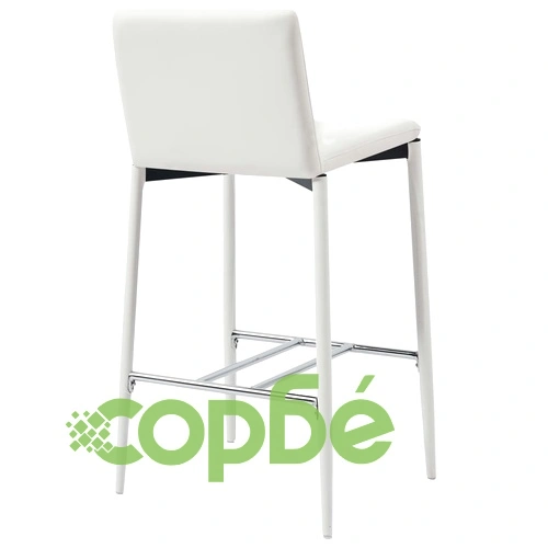 Бар комплект от 5 части, изкуствена кожа, бял ➤ топ цена ➤ sorbe.bg