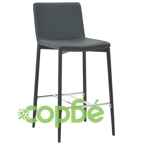 Бар комплект от 5 части, изкуствена кожа, сив ➤ топ цена ➤ sorbe.bg