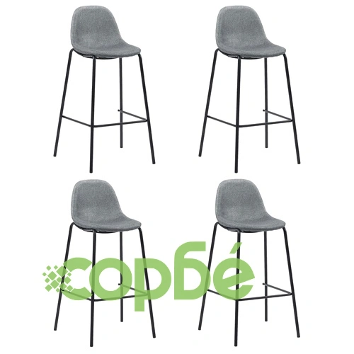 Бар комплект от 5 части, текстил, светлосив ➤ топ цена ➤ sorbe.bg