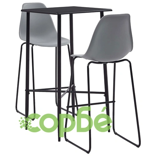 Бар комплект от 3 части, пластмаса, сив ➤ топ цена ➤ sorbe.bg