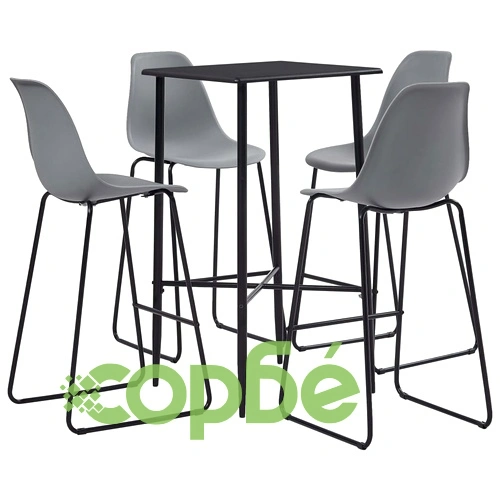 Бар комплект от 5 части, пластмаса, сив ➤ топ цена ➤ sorbe.bg