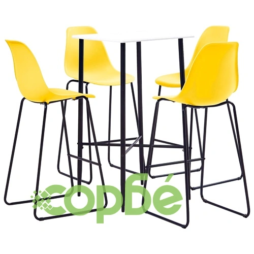 Бар комплект от 5 части, пластмаса, жълт ➤ топ цена ➤ sorbe.bg