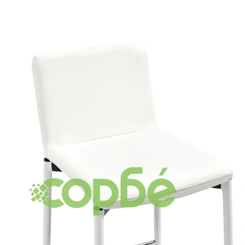 Бар комплект от 5 части, изкуствена кожа, бял ➤ топ цена ➤ sorbe.bg