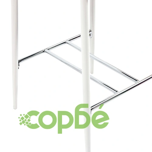 Бар комплект от 5 части, изкуствена кожа, бял ➤ топ цена ➤ sorbe.bg