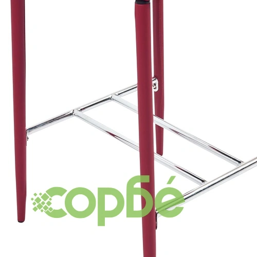 Бар комплект от 5 части, изкуствена кожа, виненочервен ➤ топ цена ➤ sorbe.bg