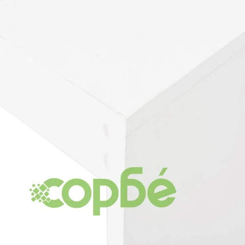 Бар маса с рафт, бяла, 110x50x103 см ➤ топ цена ➤ sorbe.bg