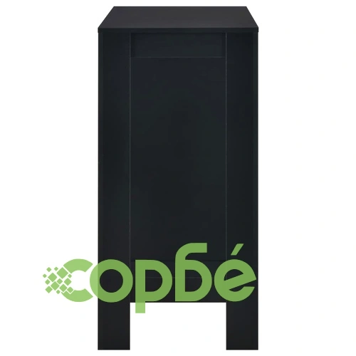 Бар маса с рафт, черна, 110x50x103 см ➤ топ цена ➤ sorbe.bg