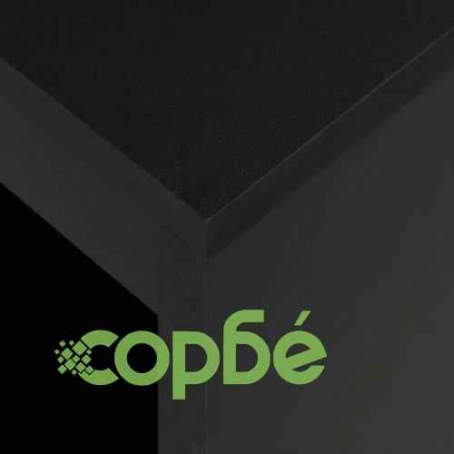 Бар маса с рафт, черна, 110x50x103 см ➤ топ цена ➤ sorbe.bg