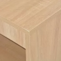 Бар маса с рафт, цвят дъб, 110x50x103 см