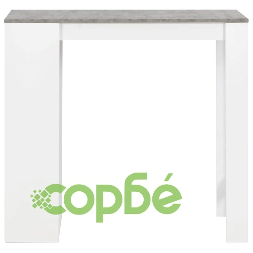 Бар маса с рафт, бяла, 110x50x103 см ➤ топ цена ➤ sorbe.bg