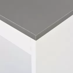 Бар маса с рафт, бяла, 110x50x103 см