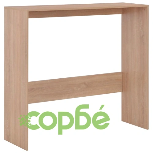 Бар маса с 2 плота, дъб, 130x40x120 см ➤ топ цена ➤ sorbe.bg