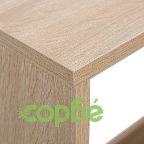 Бар маса с 2 плота, дъб, 130x40x120 см ➤ топ цена ➤ sorbe.bg