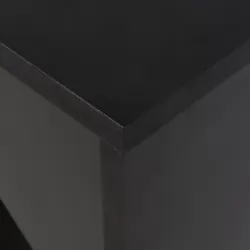 Бар маса с подвижен рафт, черна, 138x39x110 см