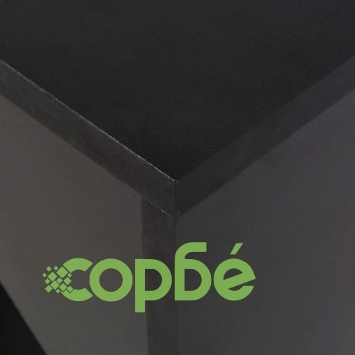 Бар маса с подвижен рафт, черна, 138x39x110 см ➤ топ цена ➤ sorbe.bg