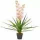 Изкуствено растение орхидея със саксия, розово, 90 см