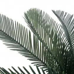 Изкуствено растение, сагова палма със саксия, зелена, 125 см