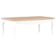 280001  Coffee Table White and Brown 110x60x40 cm Solid Pine Wood