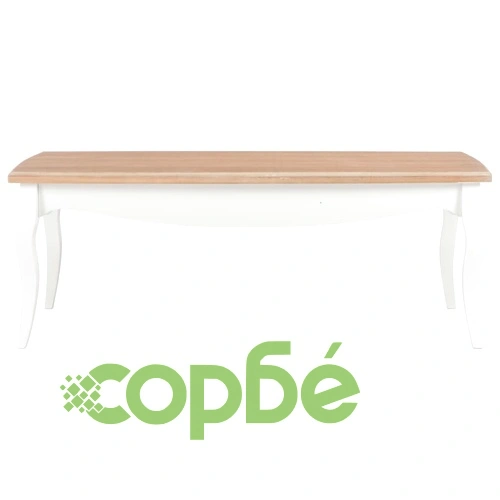 280001  Coffee Table White and Brown 110x60x40 cm Solid Pine Wood ➤ топ цена ➤ sorbe.bg