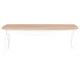 280001  Coffee Table White and Brown 110x60x40 cm Solid Pine Wood