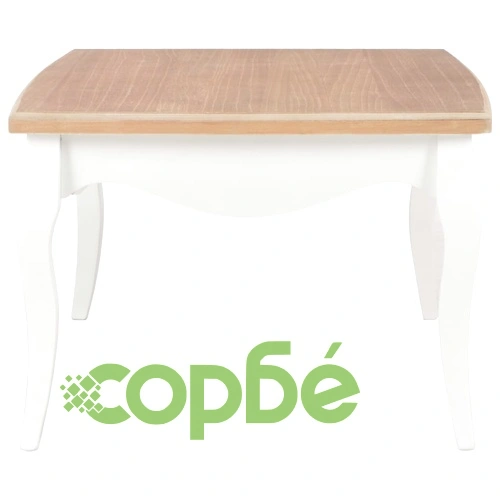 280001  Coffee Table White and Brown 110x60x40 cm Solid Pine Wood ➤ топ цена ➤ sorbe.bg