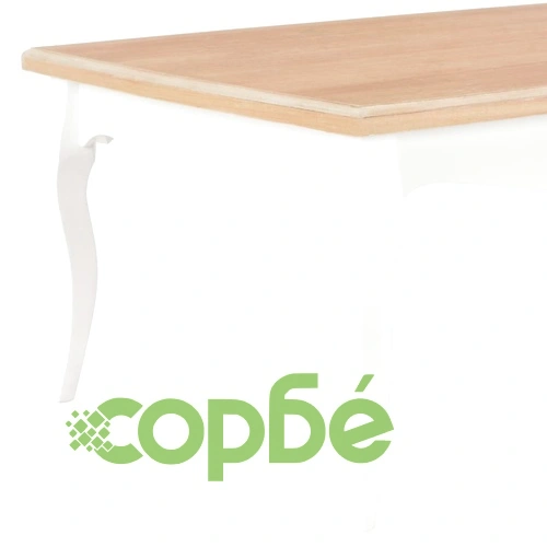 280001  Coffee Table White and Brown 110x60x40 cm Solid Pine Wood ➤ топ цена ➤ sorbe.bg