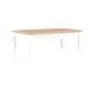 280001  Coffee Table White and Brown 110x60x40 cm Solid Pine Wood