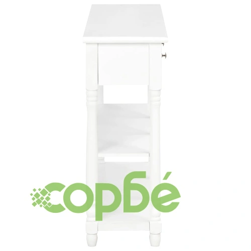 Конзолна маса, бяла, 120x30x76 см, МДФ ➤ топ цена ➤ sorbe.bg