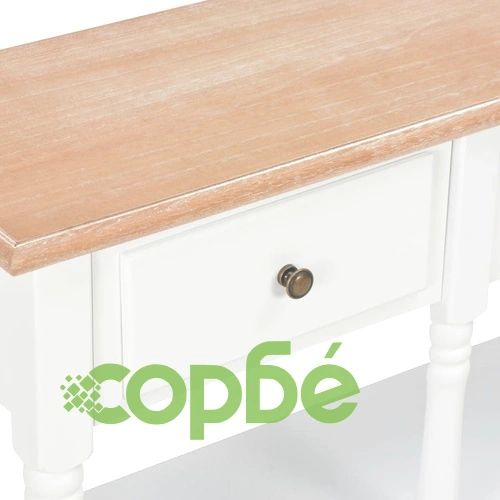 Конзолна маса, бяла, 120x30x76 см, МДФ ➤ топ цена ➤ sorbe.bg