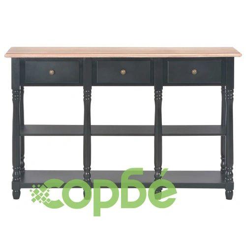 Конзолна маса, черна, 120x30x76 см, МДФ ➤ топ цена ➤ sorbe.bg