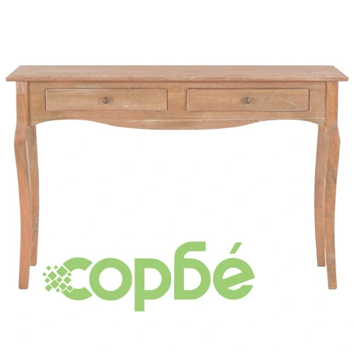 Конзолна маса 2чекмеджета 110x35x76 см Масивна борова дървесина ➤ топ цена ➤ sorbe.bg