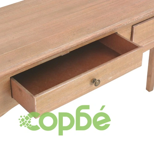 Конзолна маса 2чекмеджета 110x35x76 см Масивна борова дървесина ➤ топ цена ➤ sorbe.bg