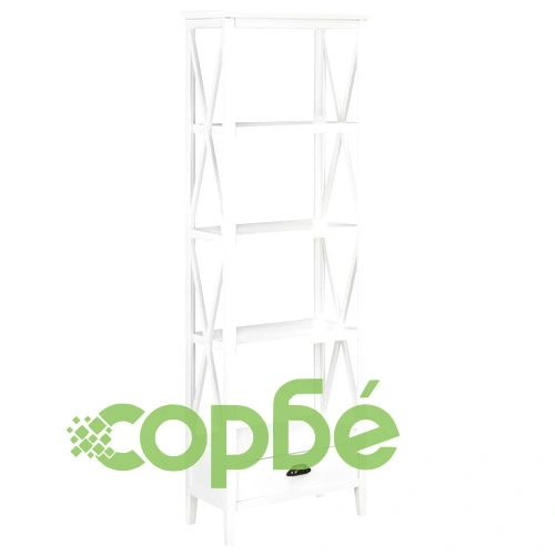 280035  Bookcase with 1 Drawer White 60x30x170 cm MDF ➤ топ цена ➤ sorbe.bg