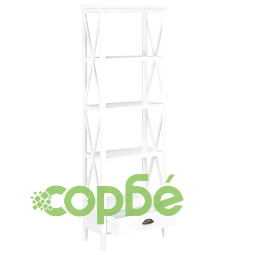 280035  Bookcase with 1 Drawer White 60x30x170 cm MDF ➤ топ цена ➤ sorbe.bg