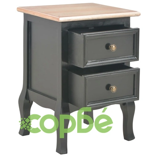 Нощно шкафче, черно, 35x30x49 см, МДФ ➤ топ цена ➤ sorbe.bg