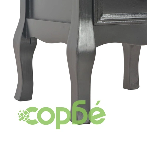 Нощно шкафче, черно, 35x30x49 см, МДФ ➤ топ цена ➤ sorbe.bg