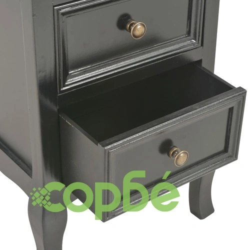 Нощно шкафче, черно, 35x30x49 см, МДФ ➤ топ цена ➤ sorbe.bg